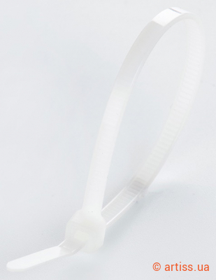 Фото стяжка нейлонова кабельна 3x80 біла (100 шт) apro (ct-w380)