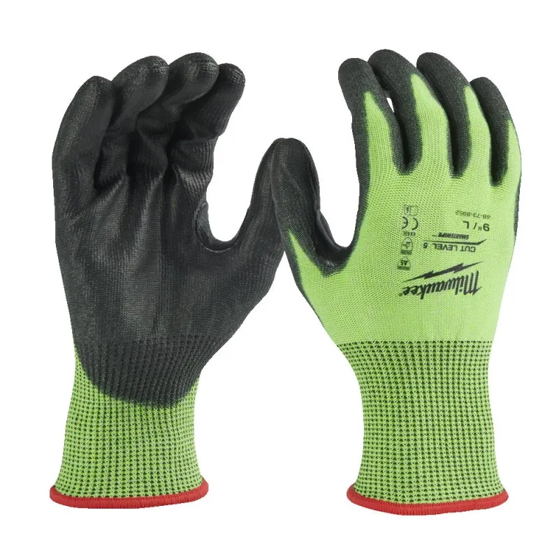 Рукавиці Milwaukee Hi-Vis протипорізні 5/E рівня