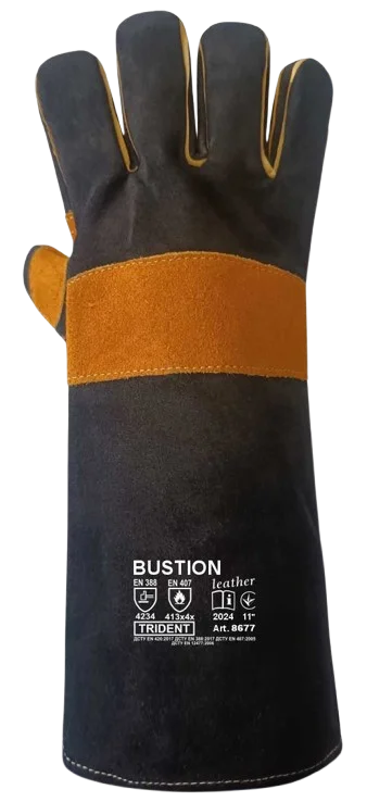 Краги для зварювання посилені спилкові Bastion Trident (8677)