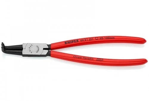 Щипці для внутрішніх стопорних кілець в отворах під кутом 90° Knipex L=215 мм (44 21 J31)