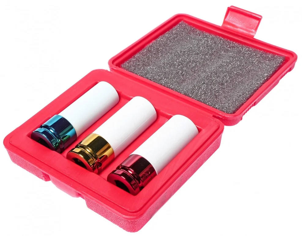 Набір ударних головок для литих дисків 17, 19, 21мм 1/2" кольорових JTC (3304)