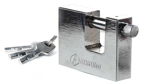 Замок навісний Extra П-подібний 50x45x18мм, дисковий (фінський) ключ Aurora (840043)