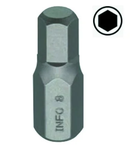 Бита 10мм L30мм HEX 4мм INFO (9743004 I)