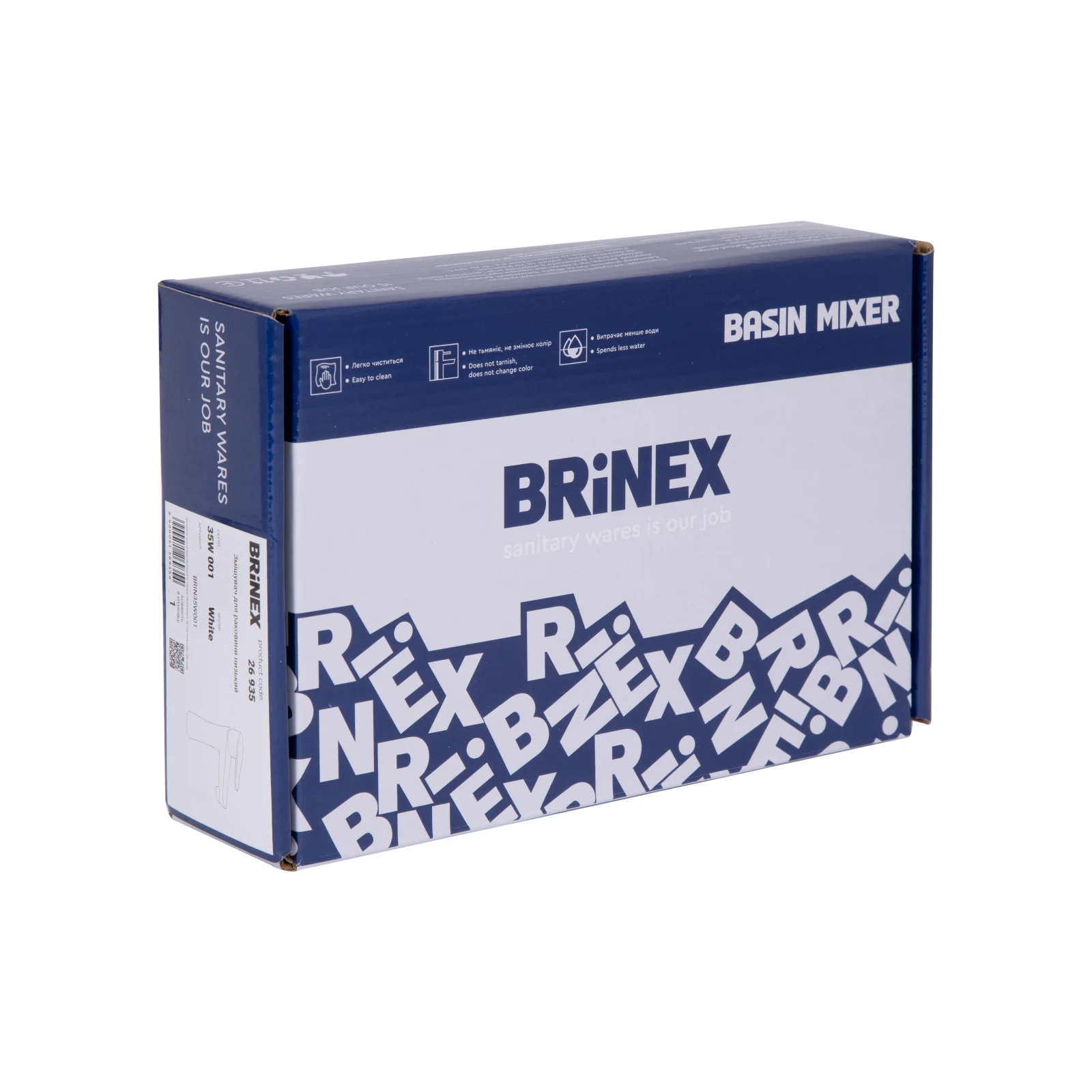 Смеситель для раковины Brinex 35 001 Белый - фото 8