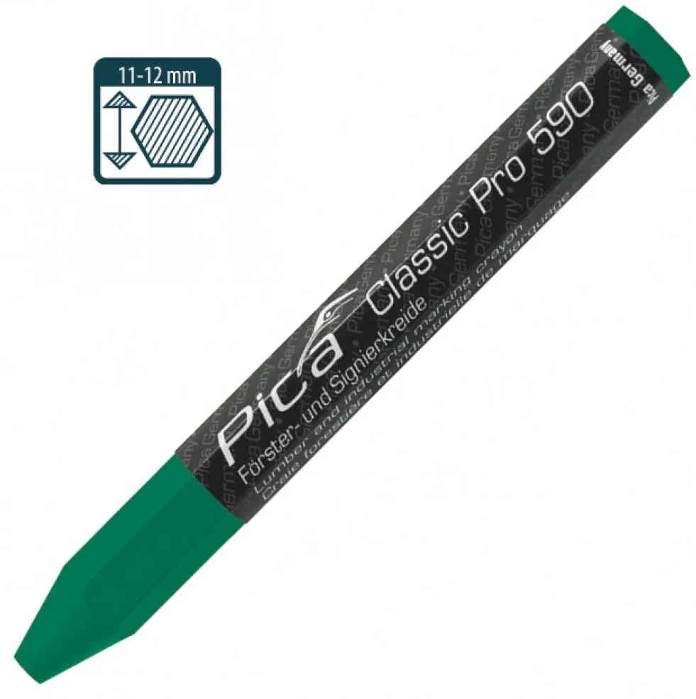 Промисловий маркер на восково-крейдовій основі Pica Classic PRO Зелений (590/36)