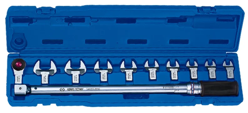 Ключ динамометричний King Tony 14х18мм 40-200Нм + 10од. (345202D11MR)