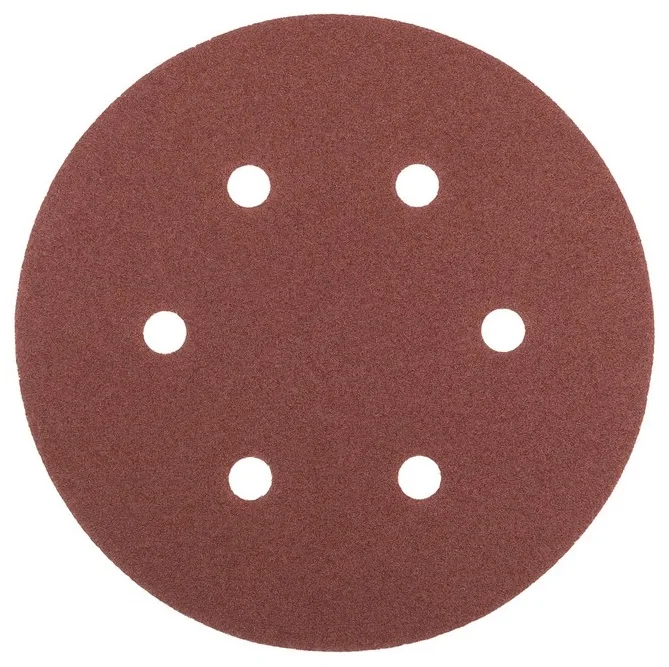 Шліфувальний круг на липучці Ø 225мм P80 6 отворів (5 шт) MasterTool 08-2008-H