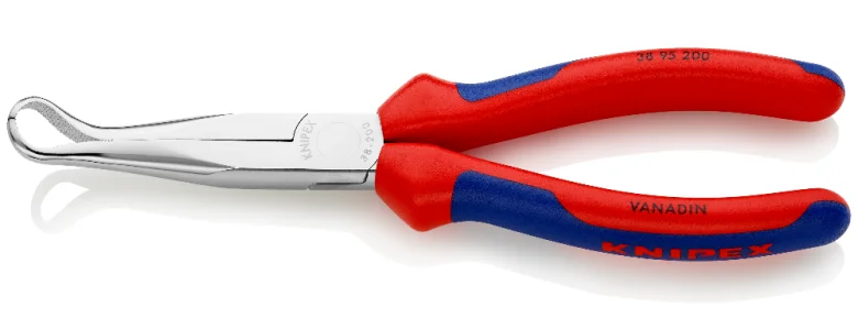 Плоскогубці механічні захватні з наконечниками під кутом 45° Knipex L=200 мм (38 95 200)