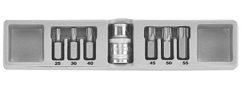 Набір біт 10мм L30мм TORX T25-Т55 7 од. Force (4074)