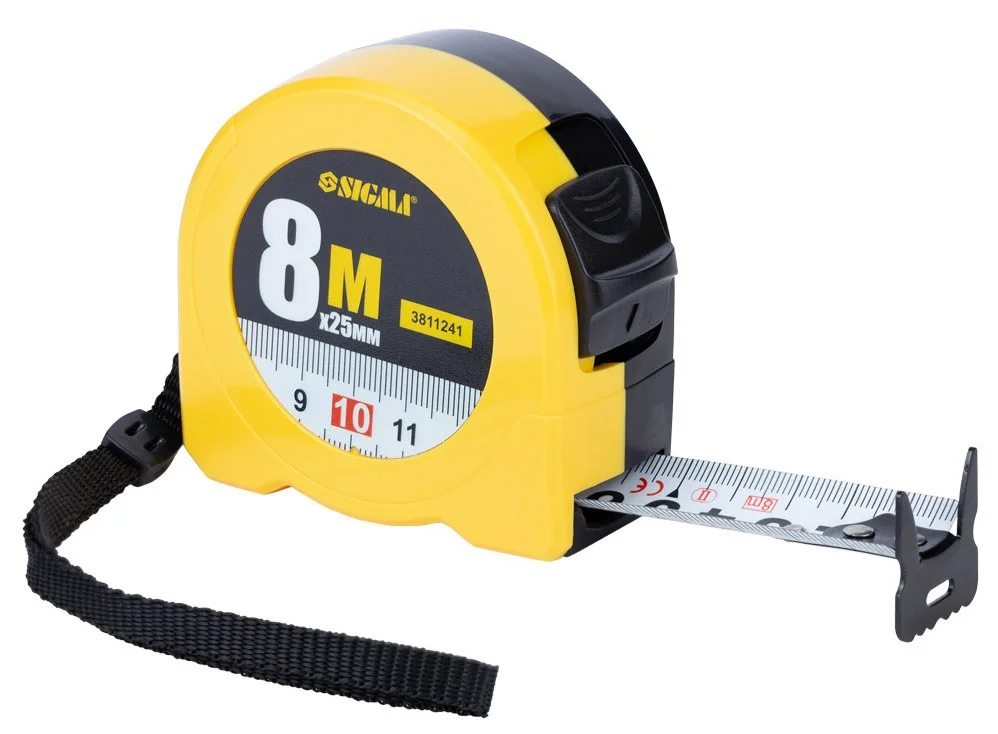 Рулетка 8 м х 25 мм Color Sigma (3811241)