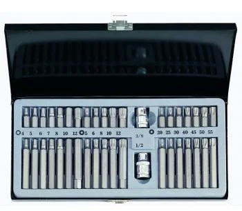 Набір біт 10мм HEX, Torx з отв., Spline 40 од. Force (4401T)