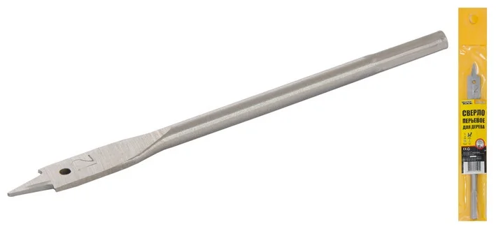 Свердло по дереву пір'яне Ø 12 мм L152 мм з шестигранним хвостовиком MasterTool (12-0120)