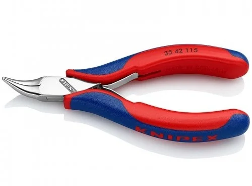 Прецизійні плоскогубці для електроніки з наконечниками під кутом 45° Knipex L=115 мм (35 42 115)