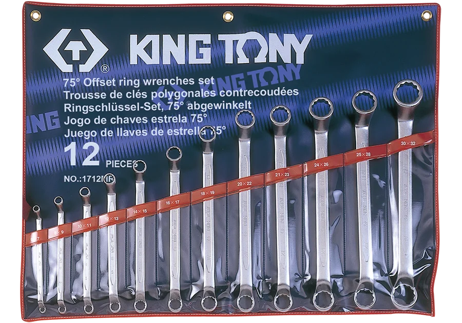 Набір накидних ключів King Tony 6-32 мм 12 од. кут 75° (1712MR)