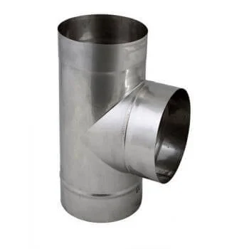 Трійник димохідний 87° стінка 0,5 мм (нерж.)