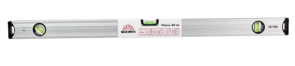 Рівень 3 капсули алюмінієва рамка 80 см Vitals (181785)