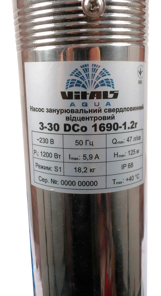 Насос для свердловини Vitals aqua 3-30DCo 1690-1.2r - фото 5