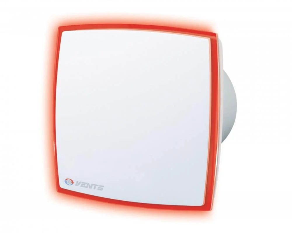 Побутовий витяжний вентилятор VENTS 125 ЛД Лайт червоний