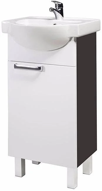 Тумба з умивальником Colombo Акцент 45 венге-білий
