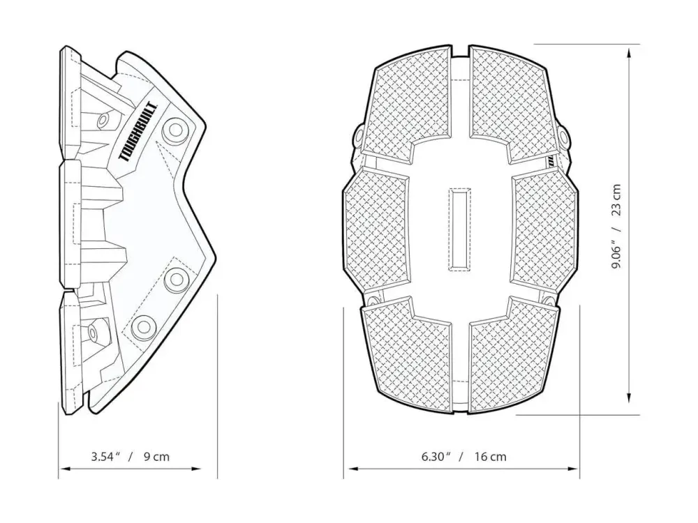 Накладка для наколінників зі стабілізатором ToughBuilt з лінії SnapShell™ (TB-KPS-05)