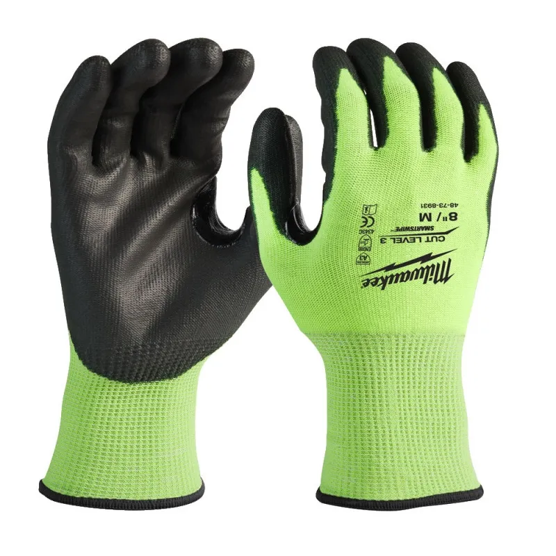 Рукавиці Milwaukee Hi-Vis протипорізні 4/D рівня
