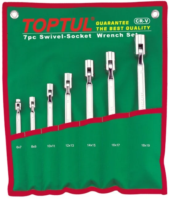 Набір ключів шарнірних Toptul 6-19 мм 7 од. (GAAA0704)