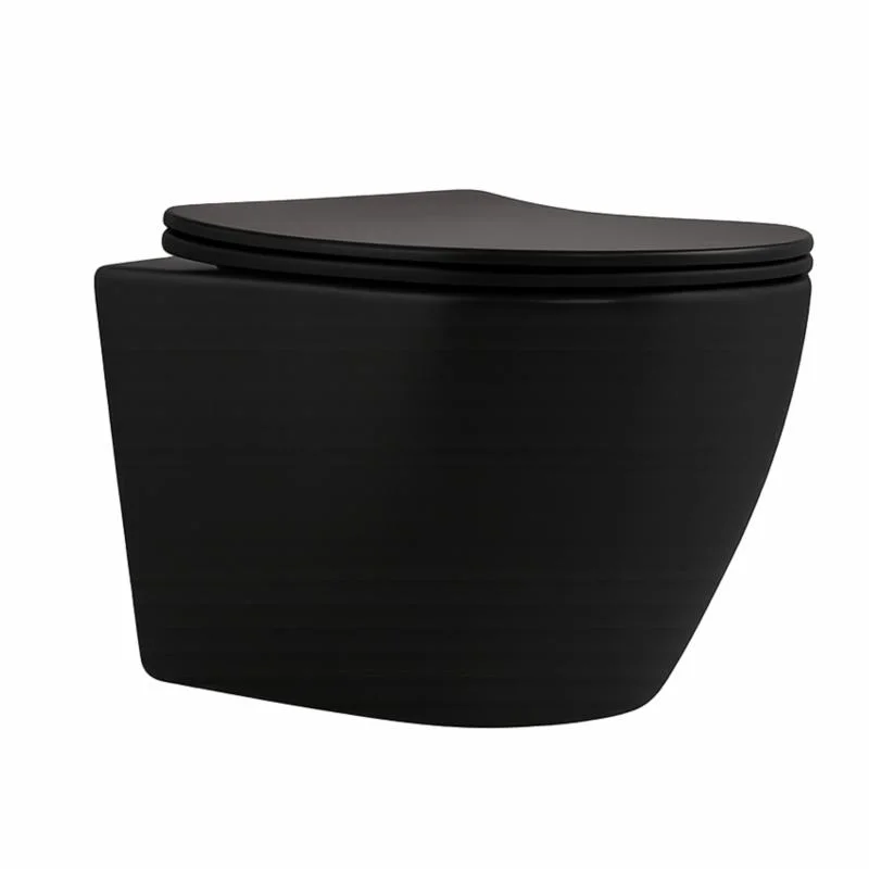 Унітаз підвісний Qtap Robin New Ultra Quiet QT13332381АSMB Чорний (Soft-close)