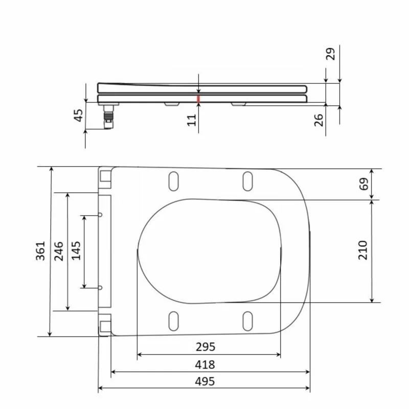 Сидіння для унітаза Qtap Aries QT03228302W3 (Slim, Duroplast, Quick Release) - фото 2