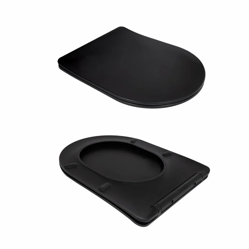Унітаз підвісний Qtap Taurus Ultra Quiet QTTAU28BLM50504 Чорний (Slim, Duroplast, Soft-close, Quick Release) - фото 8