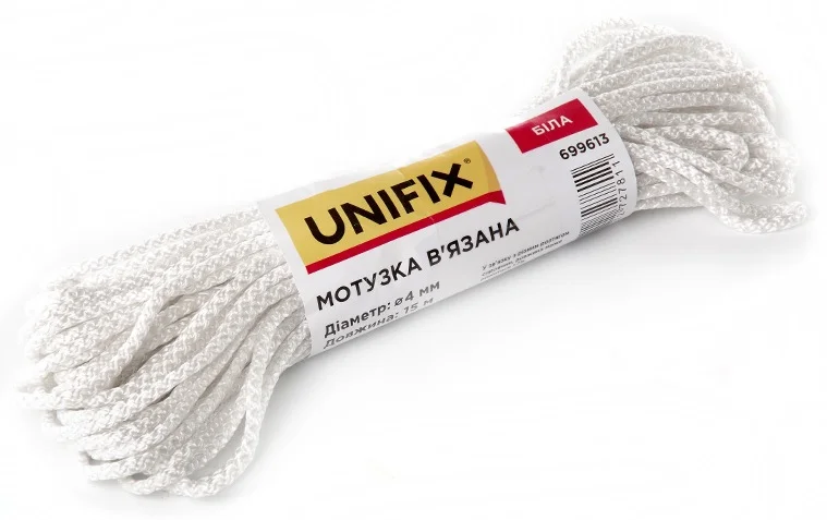 Мотузка в'язана 15м 3мм Unifix Біла (699611)