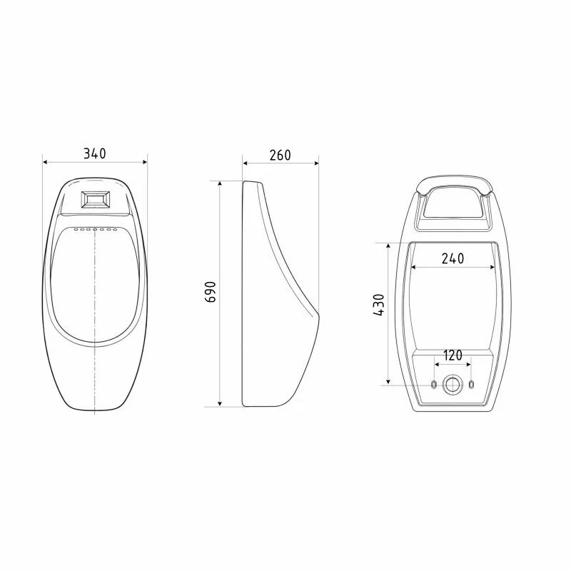 Пісуар Qtap Stork QT1588102HW з ІЧ-датчиком - фото 2