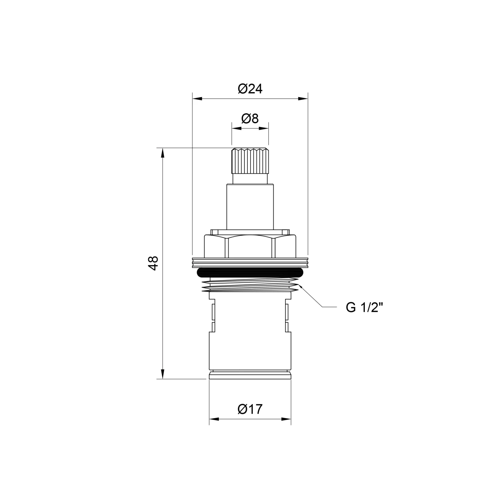 Кран-букса для змішувача Lidz Repair 022 00 - фото 2