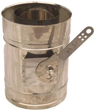 Регулятор тяги димохідний утеплений стінка 0,5 мм (нерж/нерж)