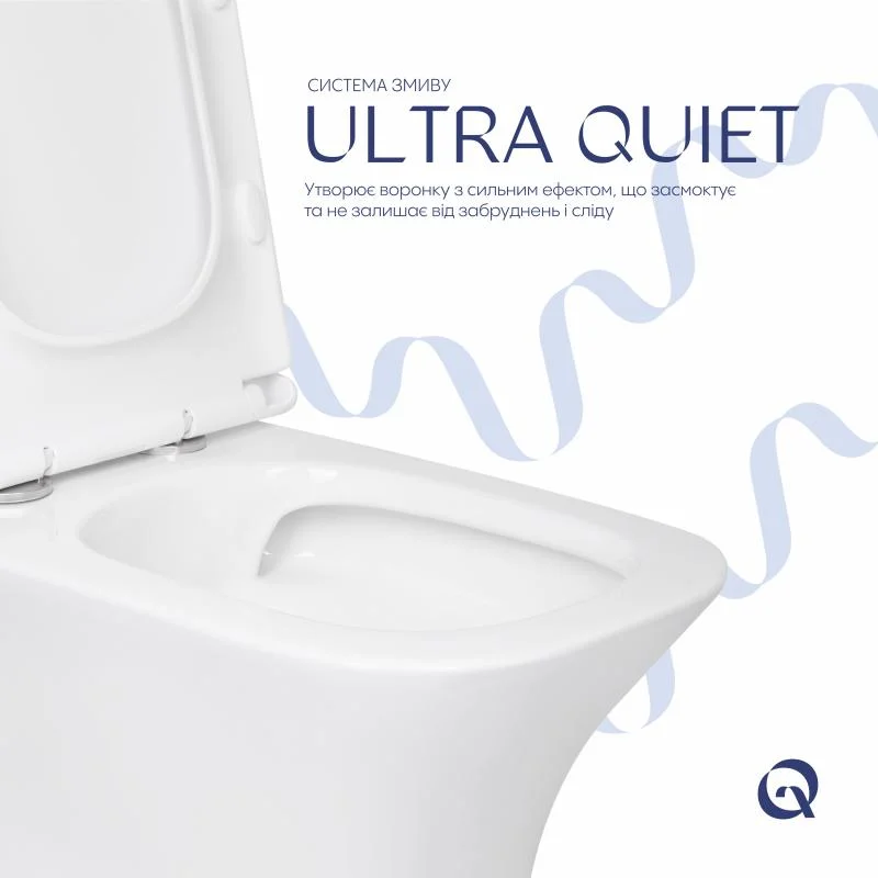 Унітаз-компакт Qtap Presto Quadro QTPRE27W51021 (Soft-close) - фото 5