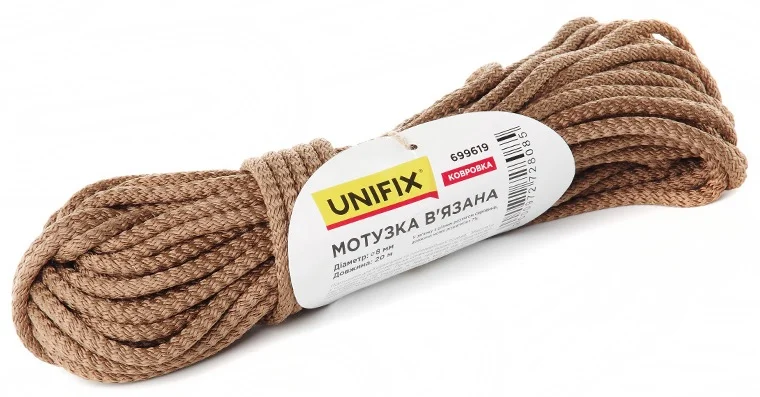 Мотузка в'язана 20м 6мм ковровка Unifix (699618)