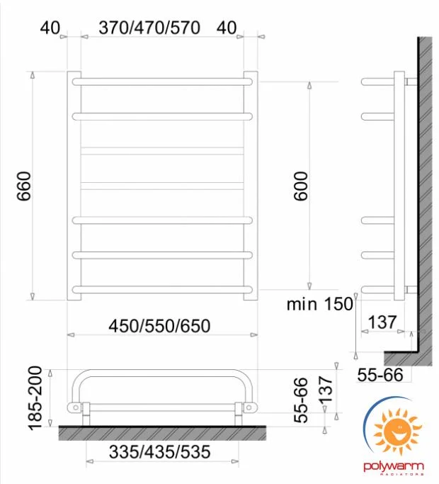 Рушникосушка Polywarm Afla Sensor ED 7/45 Wi-Fi