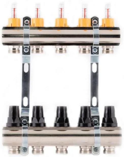 Колектор латунний SD Forte з витратоміром 1"х9 SF001W9