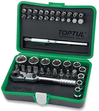 Набір інструментів Toptul 1/4" 45 од. 12-гранний (GADW4502)
