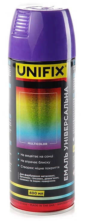 Емаль акрилова універсальна RAL 4005 Синьо-бузковий глянець 400мл Unifix (951021)