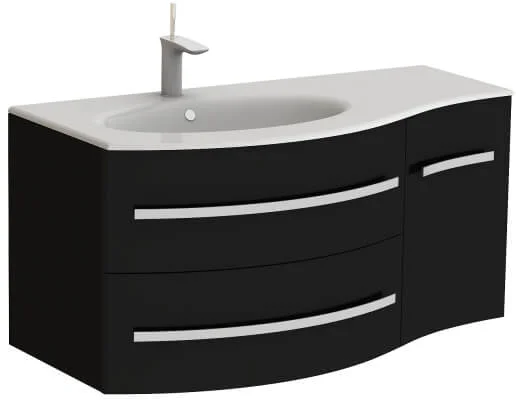 Тумба Botticelli Vanessa Vndl з умивальником Vanessa-110L Чорний