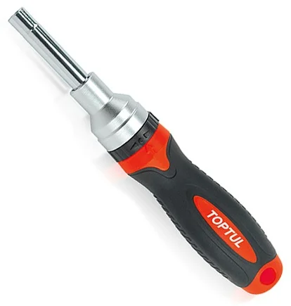 Викрутка бітотримач з тріскачкою 1/4", 5/16", 7/16" Toptul (FTEC1421)
