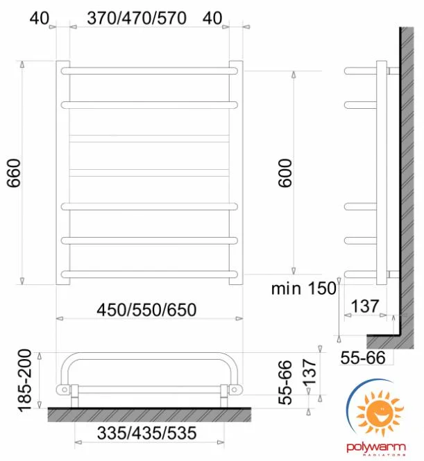 Рушникосушка Polywarm Afla Sensor ED 7/65 Wi-Fi