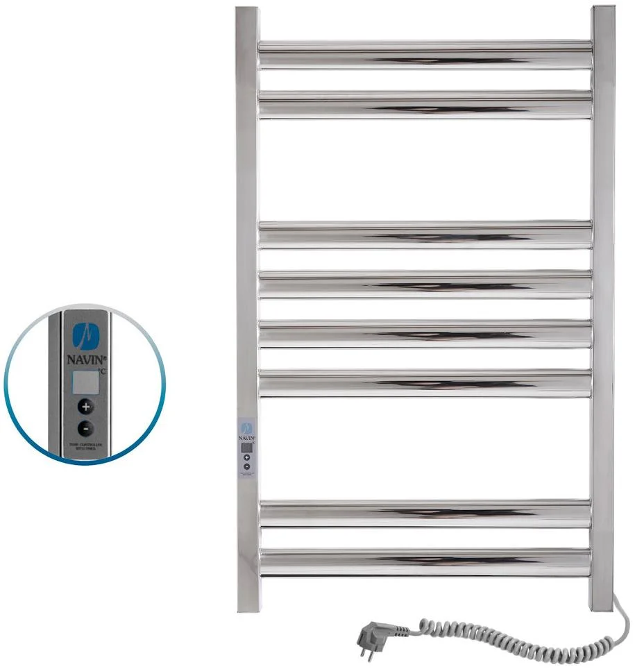 Рушникосушка електрична Navin Ellipse 500 х 800 Digital нерж