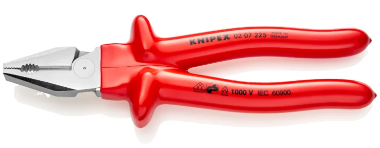 Пасатижі комбіновані особливої потужності Knipex L=225 мм (02 07 225)