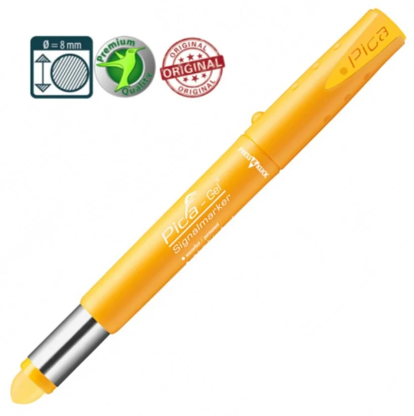 Маркер водостійкий жаростійкий Pica GEL Signalmarker Жовтий (8084)