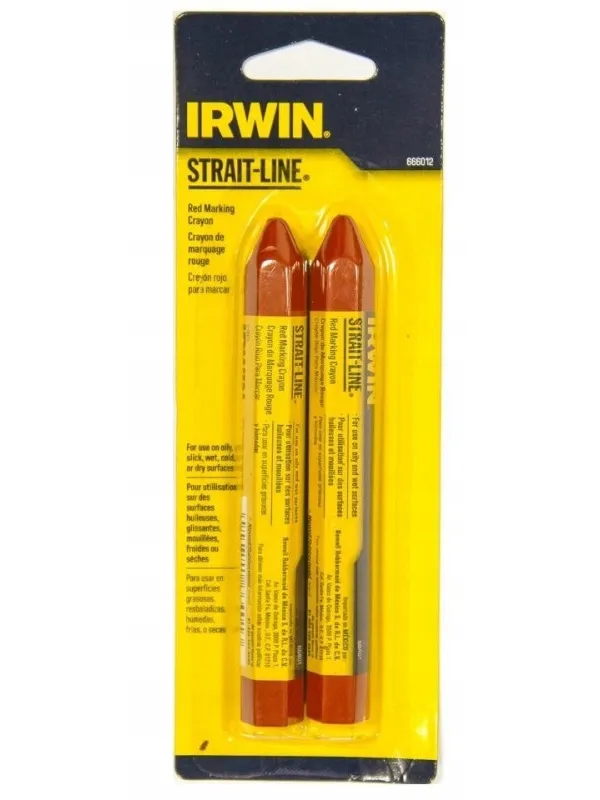 Карандаш разметочный Irwin красный угольный, 2 шт.