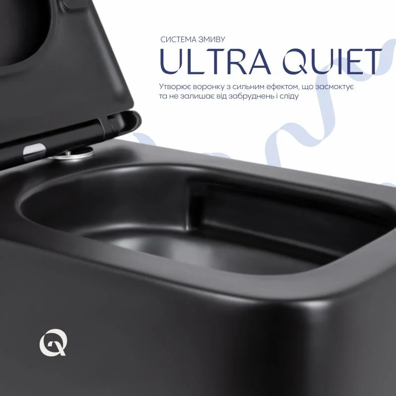 Унітаз підвісний Qtap Gemini QT2533076EUQMB Чорний (Soft-close) - фото 5