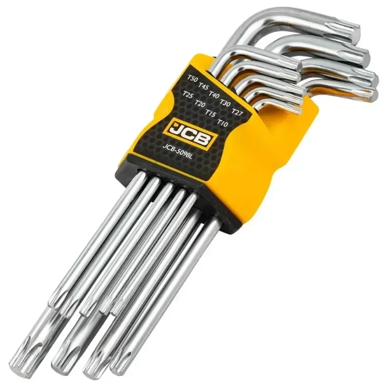 Набір Г-подібних ключів подовжених TORX T10-T50 9 од. JCB Tools (JCB-5098L)