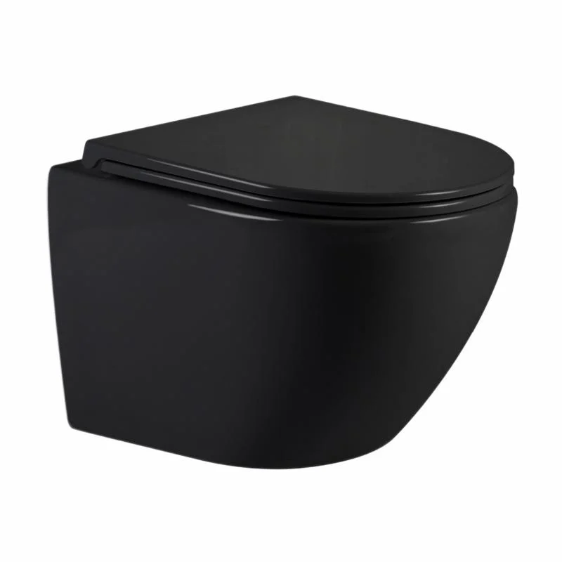 Унітаз підвісний Qtap Jay Ultra Quiet QT07335177MB Чорний (Slim, Duroplast, Soft-close, Quick Release)
