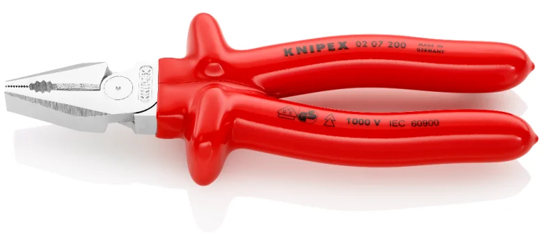 Пасатижі комбіновані особливої потужності Knipex L=200 мм (02 07 200)
